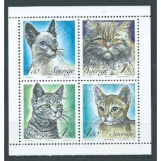 Suecia - Correo 1994 Yvert 1800/3 ** Mnh Fauna gatos