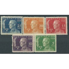 Suecia - Correo 1928 Yvert 206/10 ** Mnh Gustavo V