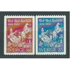Suecia - Correo 1964 Yvert 514/5 ** Mnh Erik Axel poeta