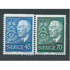 Suecia - Correo 1967 Yvert 578/9a ** Mnh Gustavo VI