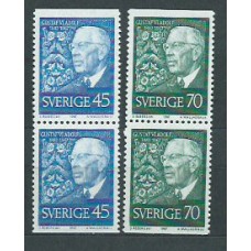 Suecia - Correo 1967 Yvert 578/9b ** Mnh Gustavo VI