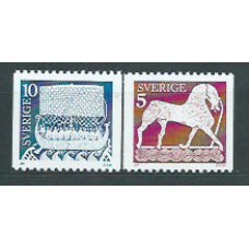 Suecia - Correo 1973 Yvert 778/9a ** Mnh Esculturas