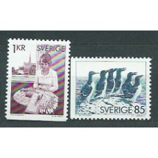 Suecia - Correo 1976 Yvert 917/8 ** Mnh Fauna y artesania