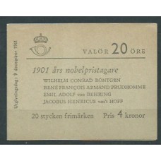 Suecia - Carnet 1961 Yvert 488a ** Mnh Premio Nobel