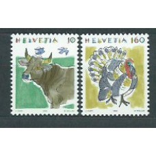 Suiza - Correo 1992 Yvert 1389/90 ** Mnh Fauna