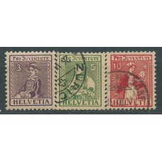 Suiza - Correo 1917 Yvert 154/6 usado