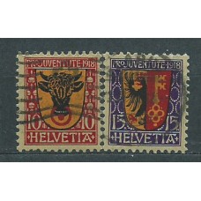 Suiza - Correo 1918 Yvert 168/9 usado Escudos