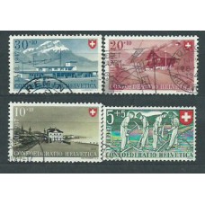 Suiza - Correo 1947 Yvert 437/40 usado Estaciones