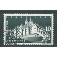 Suiza - Correo 1948 Yvert 454 usado Castillo de Neuchatel