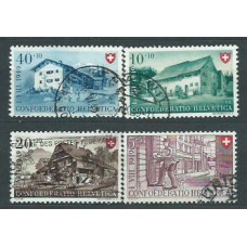 Suiza - Correo 1949 Yvert 477/80 usado Casas suizas