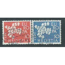 Suiza - Correo 1961 Yvert 682/3 usado Europa