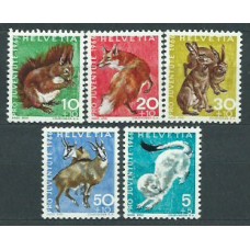 Suiza - Correo 1966 Yvert 778/82 ** Mnh Fauna