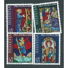 Suiza - Correo 1969 Yvert 834/7 ** Mnh Pro patria vidrieras