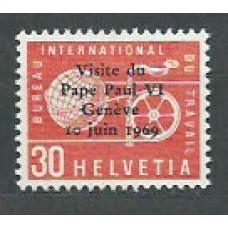 Suiza - Servicio Yvert 436 ** Mnh Visita Pablo VI