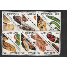 Surinam - Correo 1991 Yvert 1231/42 ** Mnh Fauna. Reptiles.Serpientes