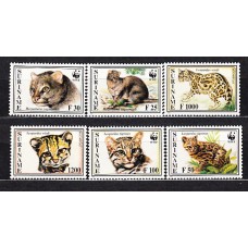 Surinam - Correo 1995 Yvert 1356/9+A,106/7 ** Mnh Fauna. WWF