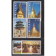 Surinam - Correo 1998 Yvert 1487/92 ** Mnh Templos de Asia