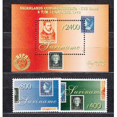 Surinam - Correo 1998 Yvert 1493/4+H,79 ** Mnh Exposición Filatelica