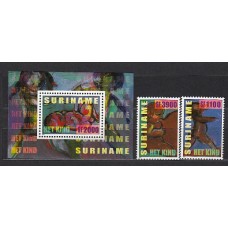 Surinam - Correo 2000 Yvert 1576/7+H,87 ** Mnh