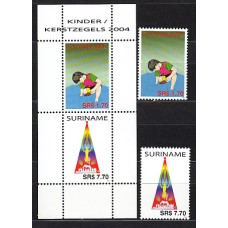 Surinam - Correo 2004 Yvert 1746/7+H,99 ** Mnh Navidad