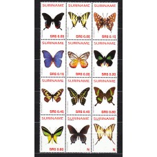 Surinam - Correo 2005 Yvert 1748/57+A,120/1 ** Mnh Fauna. Mariposas