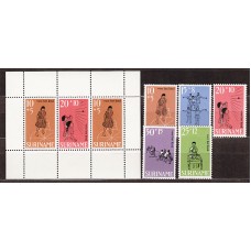 Surinam - Correo 1968 Yvert 486/90+H,8 ** Mnh