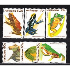 Surinam - Correo 1981 Yvert 823/5+A91/3 ** Mnh Fauna. Ranas