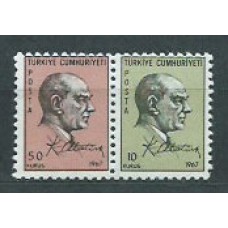 Turquia - Correo 1967 Yvert 1847/8 ** Mnh Ataturk