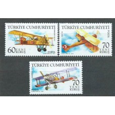 Turquia - Correo 2007 Yvert 3278/80 ** Mnh Aviones