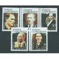 Turquia - Servicio Yvert 251/5 ** Mnh Ataturk