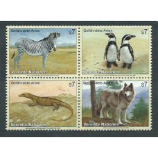 Naciones Unidas - Viena Correo 1993 Yvert 159/62 ** Mnh Fauna