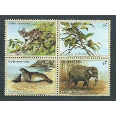 Naciones Unidas - Viena Correo 1994 Yvert 182/5 ** Mnh Fauna