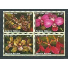 Naciones Unidas - Viena Correo 2005 Yvert 446/9 ** Mnh Flores