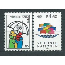 Naciones Unidas - Viena Correo 1985 Yvert 49/50 ** Mnh