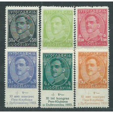 Yugoslavia - Correo 1933 Yvert 231/6 * Mh