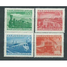 Yugoslavia - Correo 1949 Yvert 523/6 * Mh Trenes